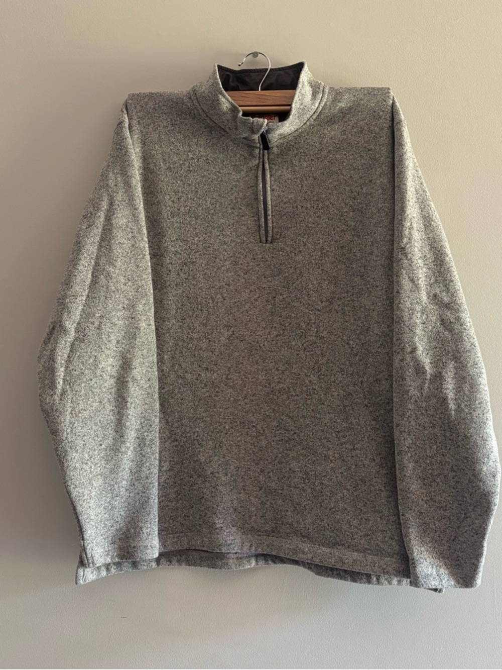 Wrangler Heather Gray Half-Zip Pullover Sweater